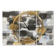 thumbnail image 1 of DesignArt Gold Glamour Squares I Large Wall Clock, 1 of 2