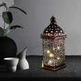 thumbnail image 3 of Farol hueco tallado, lámpara decorativa con luz LED a pilas Bronceado 268x15cm, 3 of 9