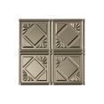 thumbnail image 1 of Fasade Easy Installation Traditional 4 Brushed Nickel Glue Up Ceiling Tile/ Ceiling Panel (12" X 12" Sample), 1 of 3