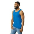 thumbnail image 4 of Gildan Men’s Heavy Cotton Tank Top, 6-Pack, Sleeveless Undershirt, Classic Fit, Royal, Sizes S-3XL, 4 of 5