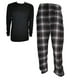 Pyjama pour Homme avec un Haut Solide et un Bas à Carreaux avec Poches – image 1 sur 20