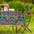 thumbnail image 5 of Spring Tablecloth Polyester Waterproof Stain Wrinkle Free,Colorful Table Cover for Home Kitchen Dining Party (Boho 1, 60 X 84,Rectangle), 5 of 6