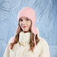 thumbnail image 1 of Wmhnj Gorro de lana de punto con orejeras para mujer, de invierno, de 55 a 58 cm de circunferencia, ideal para esquiar, andar en bicicleta y actividades al aire libre., 1 of 9