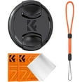 thumbnail image 1 of ERDS-62MM Lens Cap Snap-on Front Camera Lens Cover + Elastic Lens Cap Keeper + 2 Cleaning Cloth Compatible with Canon Sony, 1 of 4
