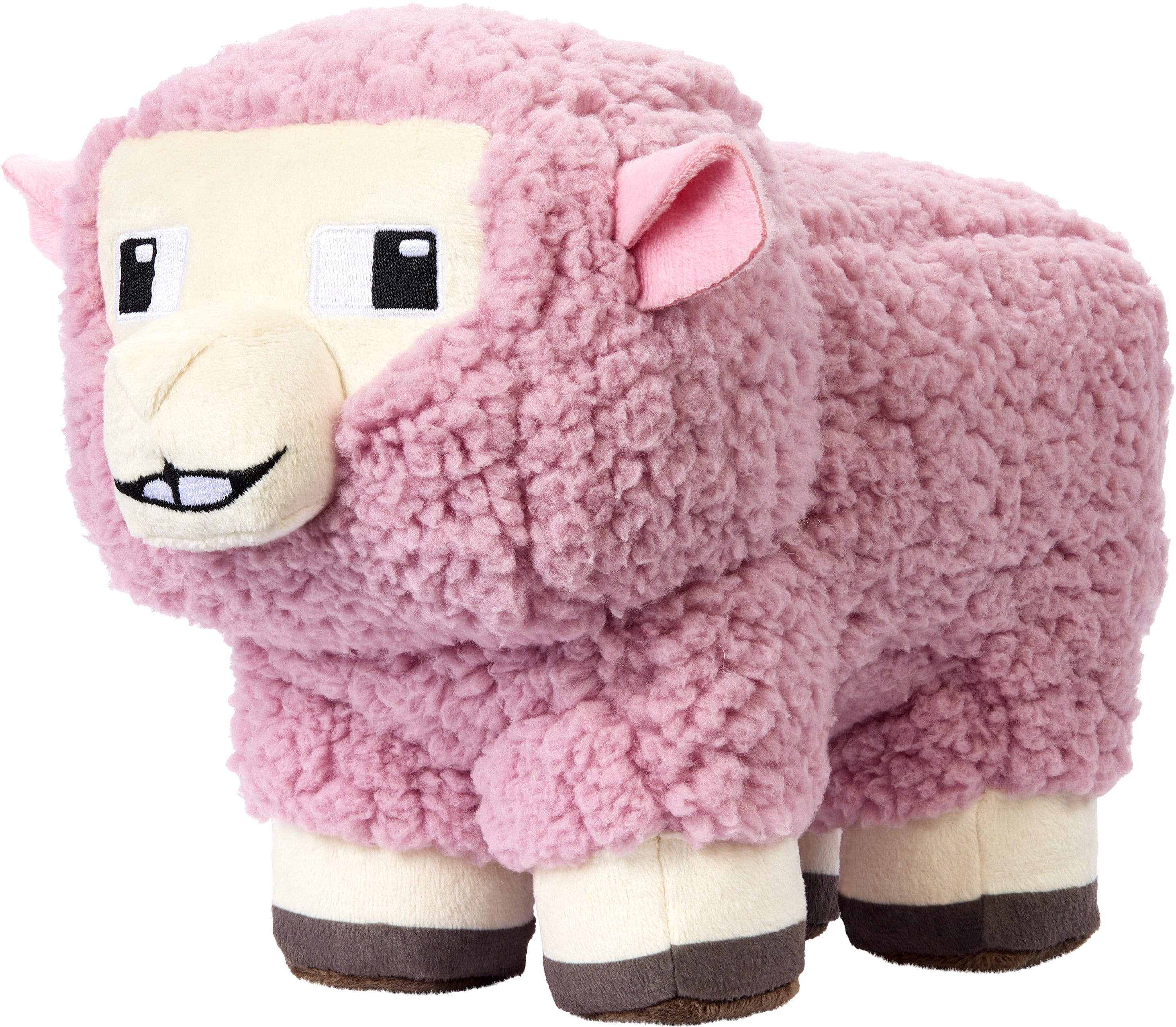 Minecraft Pink Sheep Plush Toy, 8-inch Collectible Soft Doll Inspired by A Minecraft Movie