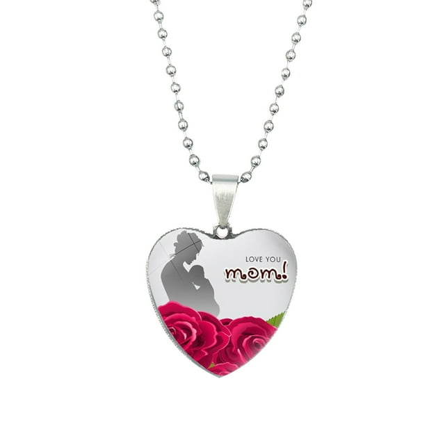 EGNMCR Necklaces & Pendants Mom's Gift Birthday Gift MOM Necklace Love Necklace Women's Accessories A Necklace