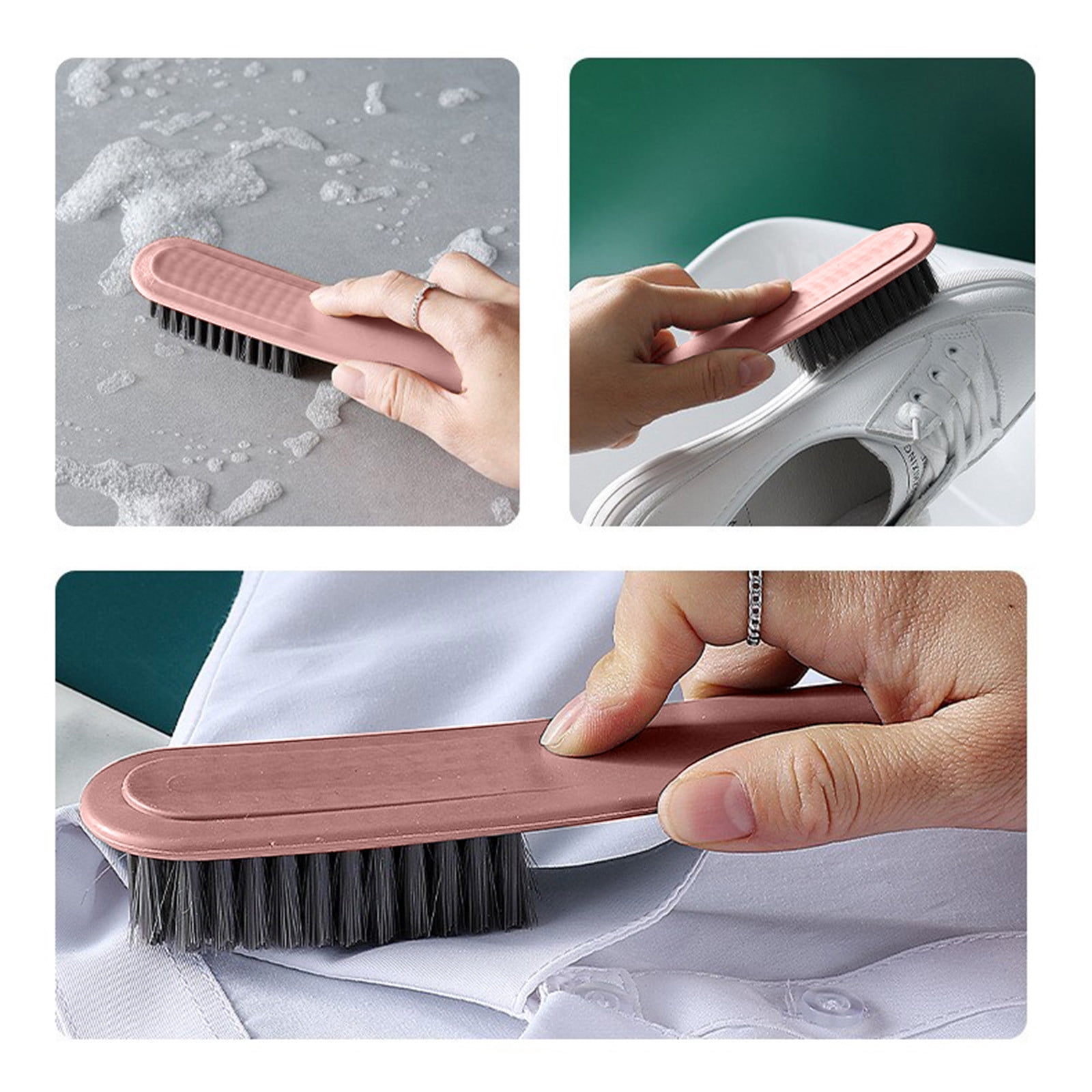 Lot De 2 Brosses à Récurer Vêtements Et Chaussures - Brosse Linge Portable Avec Poignée Ergonomique