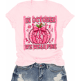 thumbnail image 3 of Godmerch Women's In October We Wear Pink Cute Pumpkin Breast Cancer Awareness T-Shirt, 3 of 6