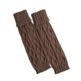 thumbnail image 1 of Catlerio Women Leg Warmers Crochet Knit Ribbed Knee High Solid Winter Boot Wool Sock Long, 1 of 4