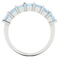 thumbnail image 5 of 1.75 ctw Wedding Band for Women - 18K White Gold Natural Sky Blue Topaz Stackable Eternity Ring, 5 of 6
