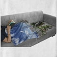 thumbnail image 6 of City Soft Flannel Fleece Blanket, Kuala Lumpur Skyline in a Clear Day Financial District Highway Skyscrapers, Cozy Plush for Indoor and Outdoor Use, 50" x 60", Pale Grey Blue Green, by Ambesonne, 6 of 6