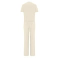 thumbnail image 4 of Inleife Two Piece Sets for Women Summer Fashion Summer Women Casual Short Sleeve Bandage Tops Outing Long Pants Sets Beige Sizes L, 4 of 6