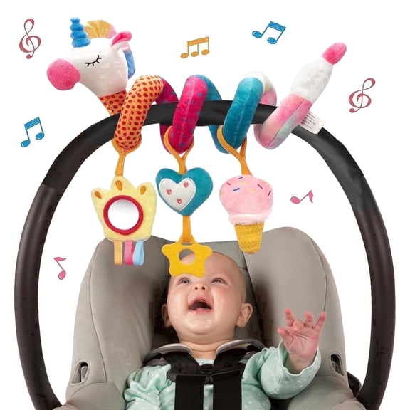 Car Seat Toys, Baby Girl Toys 0-6 Months, Infant Stroller Toys, Newborn Girl Gifts for 0 3 6 9 12 24 Months
