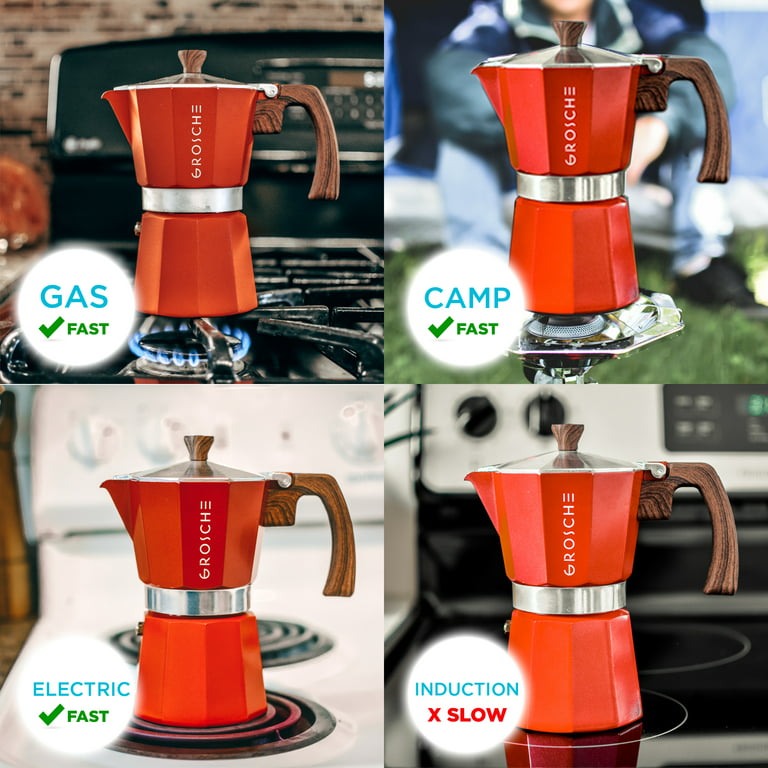 Bialetti Moka Induction Red cafetière italienne - Crema