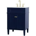 thumbnail image 4 of Elegant Decor Williams 24" Single Marble Top Bathroom Vanity in Blue, 4 of 16