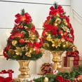 thumbnail image 5 of BrylaneHome 2 Ft Fully Decorated Pre-Lit Tabletop Christmas Tree with 20 Warm Lights & Included Urn, Cordless, No Outlet Required, 5 of 5