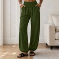 thumbnail image 2 of Lutiedan Joggers Pants for Women Wide Leg Baggy Athletic Pants High Waisted Casual Trendy Workout Pants with Pocket S-XXL, 2 of 8