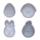 thumbnail image 2 of Juego de 4 piezas para cortadores de galletas de Pascua - Estampadores y embossadores de fondant para decorar masas de tarta, herramientas de mango de muelle de plástico ABS sin BPA, 2 of 9