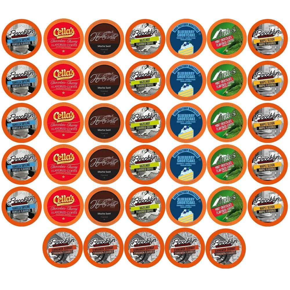 Two Rivers Medium Roast Assorted FLAVORED Coffee Pods, Keurig 2.0 KCup