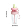 thumbnail image 3 of Flower Tea Cup Plastic Straw Cup With Handle Flower Tea Cup Outdoor Portable Large Capacity Men And Women Straw Cups, 3 of 6