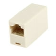 thumbnail image 1 of uxcell RJ45 Double Female Plug Telephone Adapter Connector for Landline Telephone, Beige, 1 of 1