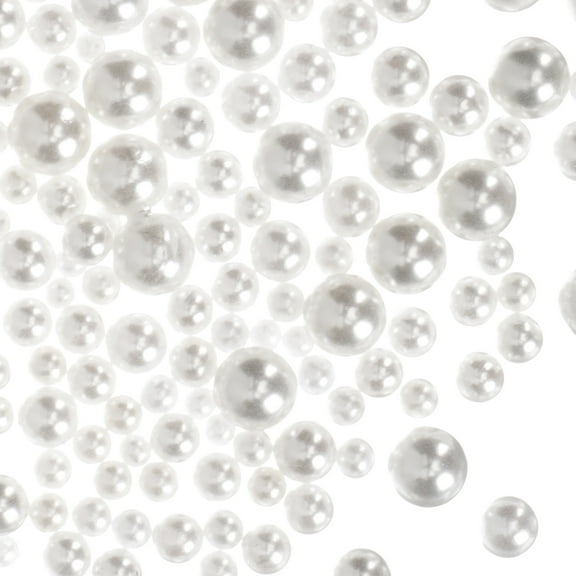 440 Pcs Decor Pearl Beads No Hole for Crafting Pearl Vase Filler Faux Pearls No Hole Pearl Vase Filler Beads