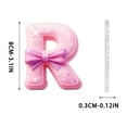 thumbnail image 3 of Pink 26 Alphabet Christmas 2D Acrylic Ornaments - 1pc 3.1in(8cm) Backpack & Car Pendant Decor, Cute Holiday Letter Hanging Accessories, Festive Christmas Alphabet Charms, R, 3 of 7