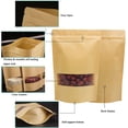 thumbnail image 3 of 100 bolsas de papel kraft con ventanas, bolsas con cierre vertical, utilizadas para, 3 of 5