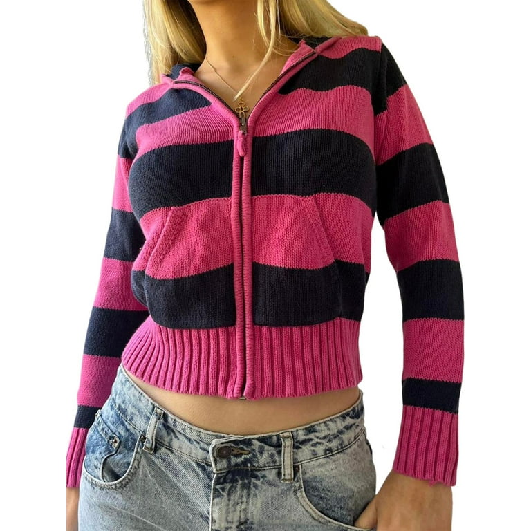 Emo striped hoodie hotsell