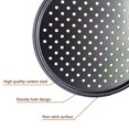 thumbnail image 3 of YOPTOP Steel Pizza Pan with Holes 32CM Pizza Tray Baking Tray Non-stick Pizza Baking Pan  Perforated Pizza Baking Pan for Home Restaurant Kitchen Oven Baking (Black), 3 of 9