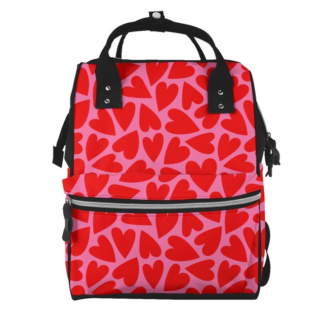 Disketp Heart Mochila de Pañales de Gran Capacidad con Múltiples Bolsillos, Mochila de Viaje Multifuncional para Bebé, Unisex, Moderna y Resistente