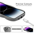 thumbnail image 6 of for iPhone 14 Pro Max Case 6.7 Inch Curly Wave Frame Phone Case Cute Design Color Aesthetic Phone Case Soft TPU Shockproof Protective Bumper Case Cover for Girls, Gray, 6 of 7