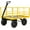 Yellow, variant on QinaQin 13-Inch Steel Garden Cart,Utility Wagon Trailer,All-Terrain Wheels,Removable Mesh Panels,Yard Dump Cart for Gardening,Yellow
