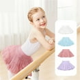 thumbnail image 2 of Girls Ballet Tutu Skirts with Lining Skirt Nylon Dance Elastic Short Mini Skirt 2 Layers Dance Tutu Dress, 2 of 7