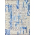 thumbnail image 2 of Wondo 5x8 Modern Abstract Area Rugs - Blue Low Pile Washable Carpet for Living Room, Bedroom, Nursery, Office, Kitchen - Non-Slip Stain Resistant Soft Rug for Indoor Use, 2 of 8