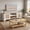 White, variant on 62" Rattan TV Stand and Coffee Table Set, Modern 2-Piece Living Room Furniture Set, TV Console for Up to 65" TV with Storage, 2-Tier Coffee Table,Natural