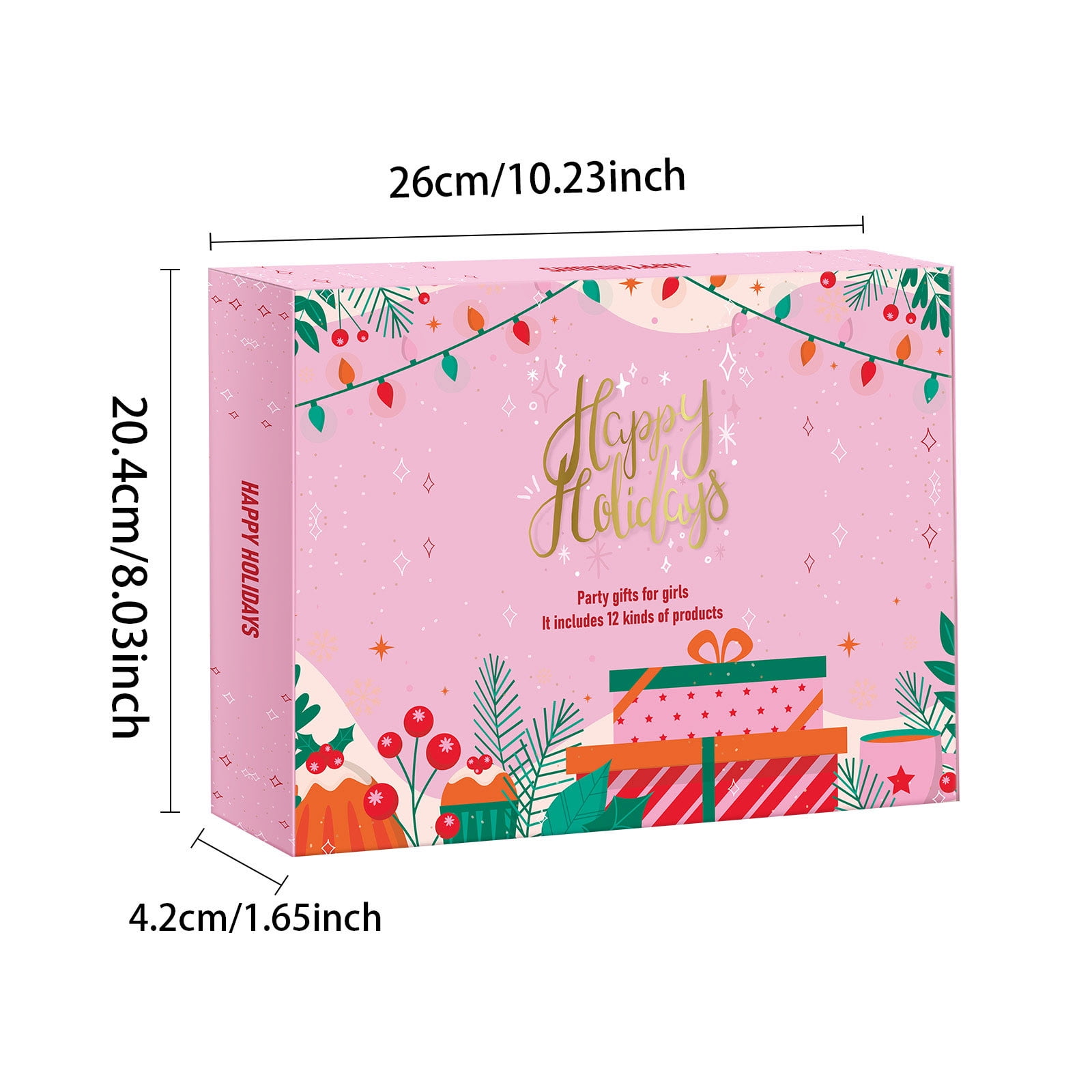 12-Piece Makeup Surprise Box - Advent Calendar for Women & Teens, Holiday Beauty Gift for Her, 100ml