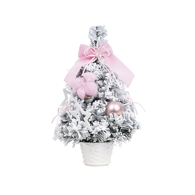 Fasiaou Little Christmas Tree Mini Christmas Tree for Desktop Decorating - Luxury Christmas Tree | Picture Cloth Bag Wrapped Up(A)
