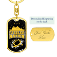 thumbnail image 3 of Steeler Nation Pittsburgh Fan Swivel Keychain Dog Tag Stainless Steel or 18k Gold, 3 of 10