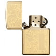 thumbnail image 6 of Zippo High Polish Brass Venetian Pocket Lighter, 6 of 8