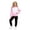 Pink, variant on Girls Long Sleeve Hoodie Top and Bottom Set for Kids Cozy Comfort with Contrasting Sleeves Wear for Girls