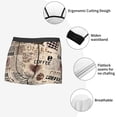 thumbnail image 3 of Xecao Abstract Coffee Pattern With Letters Print Men's Boxer Briefs with Soft Elastic Waistband and 3D Space Capsule Design Breathable Comfortable Underwear-X-Large, 3 of 5