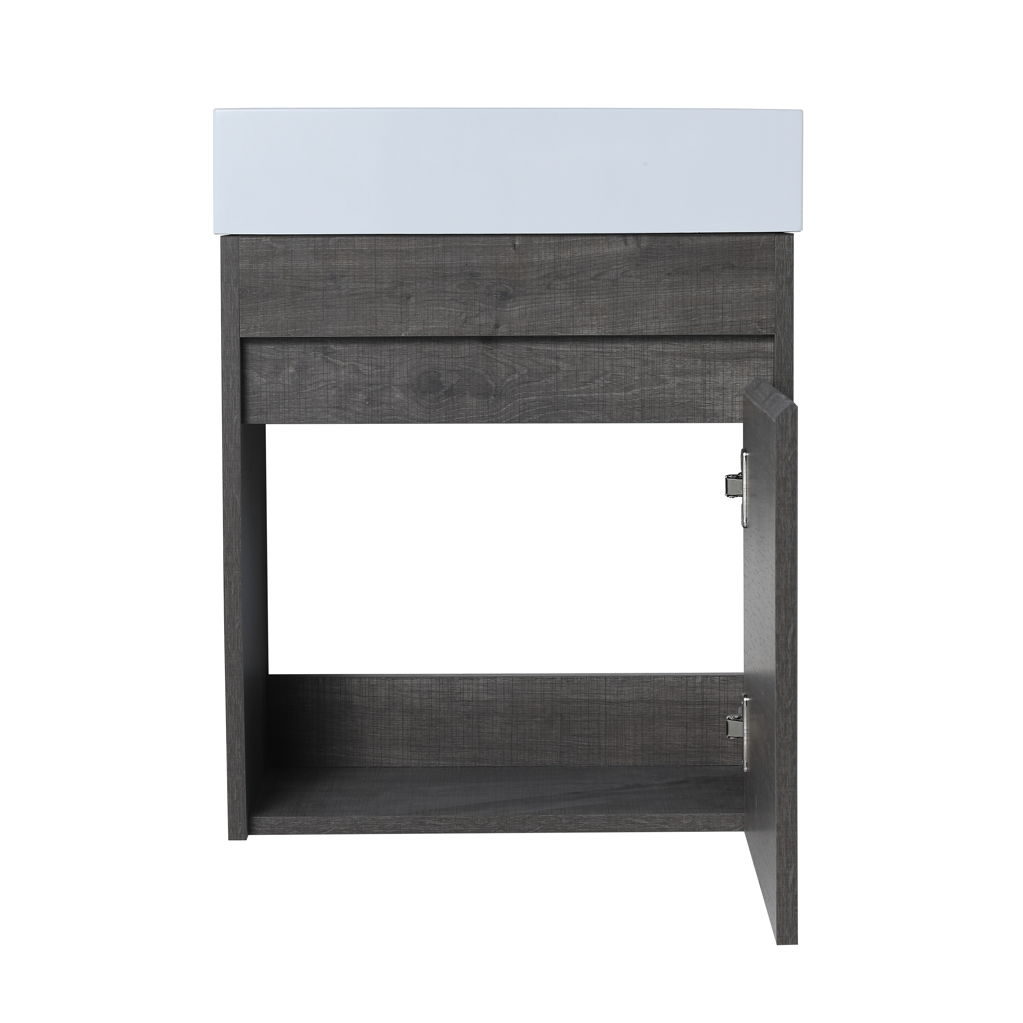 Miniyam 18" Bathroom Vanity Sink Combo for Small Space, Wall Mounted Cabinet Set with Resin Basin Sink, Gray