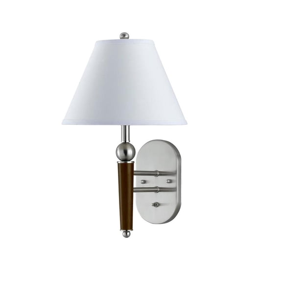Cal Lighting Hotel 4.5" Durable Metal Wall Lamp in Espresso/White