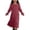 Brick Red, variant on Girls Plain Abaya Dress Crewneck Maxi Prayer Kaftan for Ramadan & Mosque Comfortable Modest Robe for Everyday White