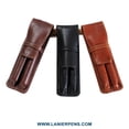 thumbnail image 4 of Aston Leather Double Pen Holster - Two Pen Leather Case Black, 4 of 6