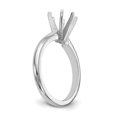 thumbnail image 6 of Solid 14k White Gold Engagement Solitaire 1/4ct. Medium-Wt Knife Edge 6-Prong Ring Band with CZ Cubic Zirconia Size 8.5, 6 of 8