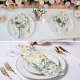 thumbnail image 2 of Spring Meadow Blooms Cloth Napkins, Teal Yellow Botanical Washable and Reusable Dinner Napkins Set of 4, Table Napkin for Kitchen Party Birthday Wedding Hotel Housewarming 20"x20", 2 of 8
