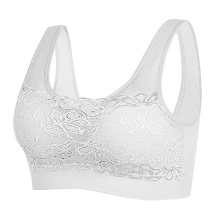 

LONKITO Woman Sexy Top Bra No Rims Underwears Base Vest Style Sports Base Underwears White M