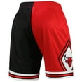thumbnail image 3 of Men's Mitchell & Ness Black/Red Chicago Bulls Hardwood Classics 1997 Split Swingman Shorts, 3 of 3